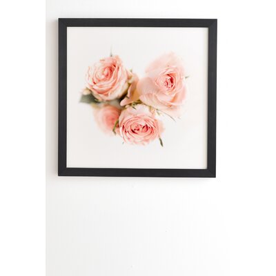 'Rose Pink Lemonade' Framed Graphic Art Print on Wood East Urban Home Size: 30