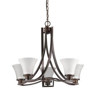 Go to store & view more images Vanhook 5-Light Shaded Chandelier by Winston Porter