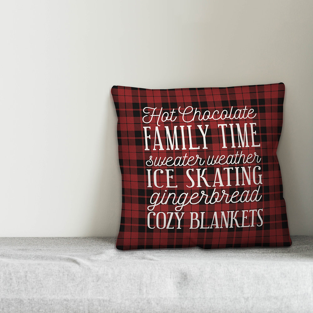 red and black buffalo check pillows