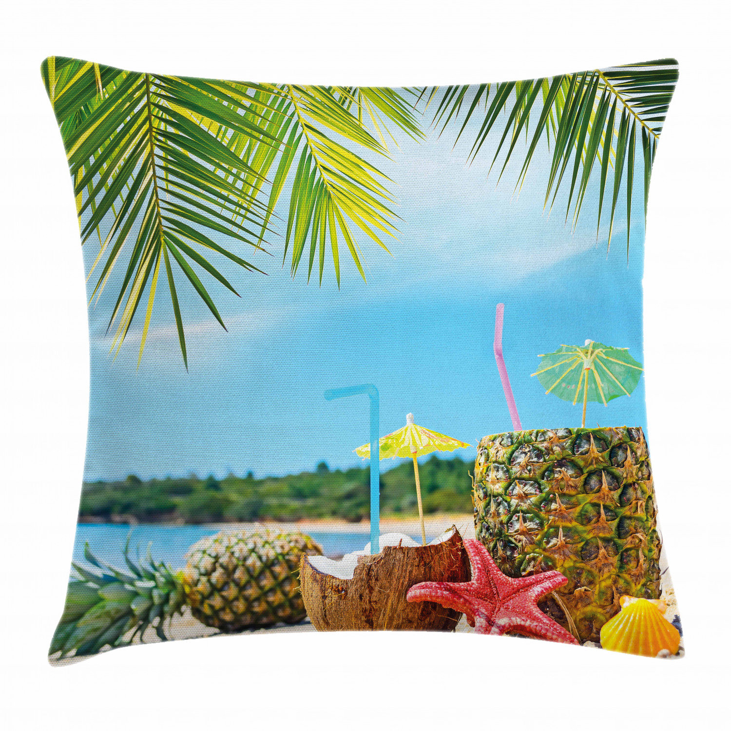 Multicolor 16x16 Gifts For Beach Vacation Stained Glass Pineapple Tropical Paradise Throw Pillow Multicolor 16x16 Gifts For Beach Vacation Stained Glass Pineapple Tropical Paradise Throw Pillow