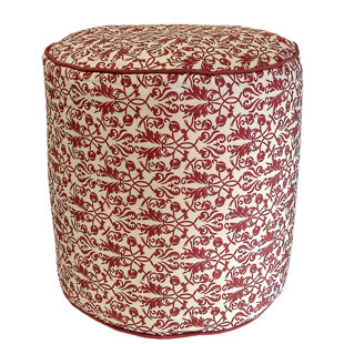 Go to store & view more images Terracotta Floral Outdoor Pouf Ottoman by R&MIndustries