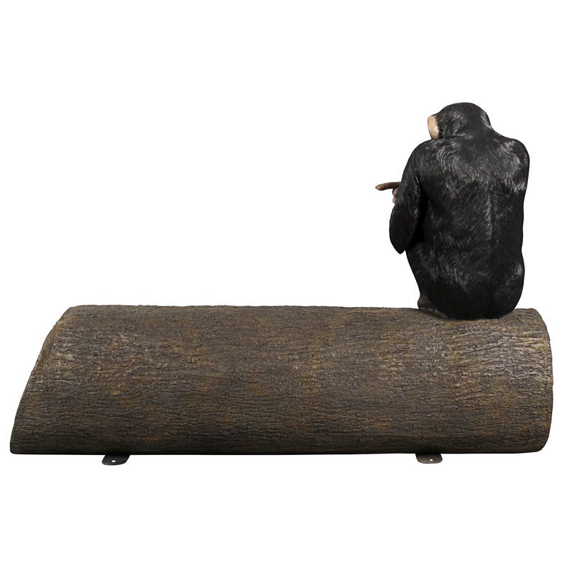 Design Toscano Monkey See Monkey Do Chimpanzee Sculptural Resin Garden Bench Wayfair