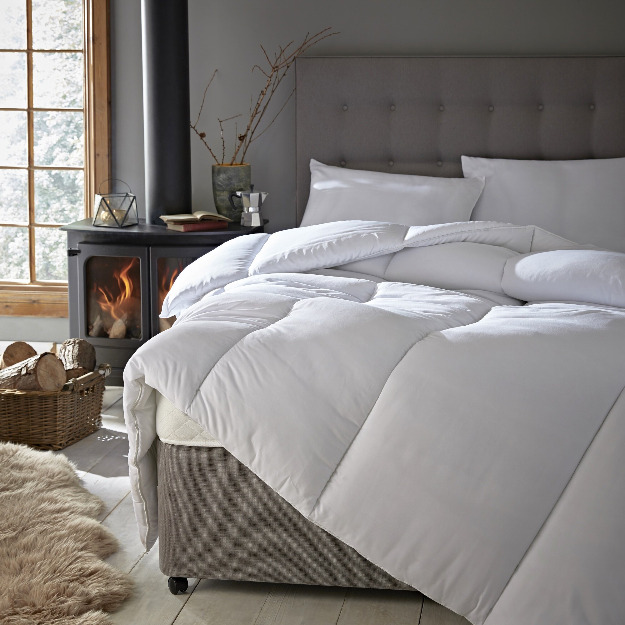 Anti Allergy 15.0 Tog Duvet Quilt Hollowfibre Filled Corovin Thick Warm & Cosy UK Made Double