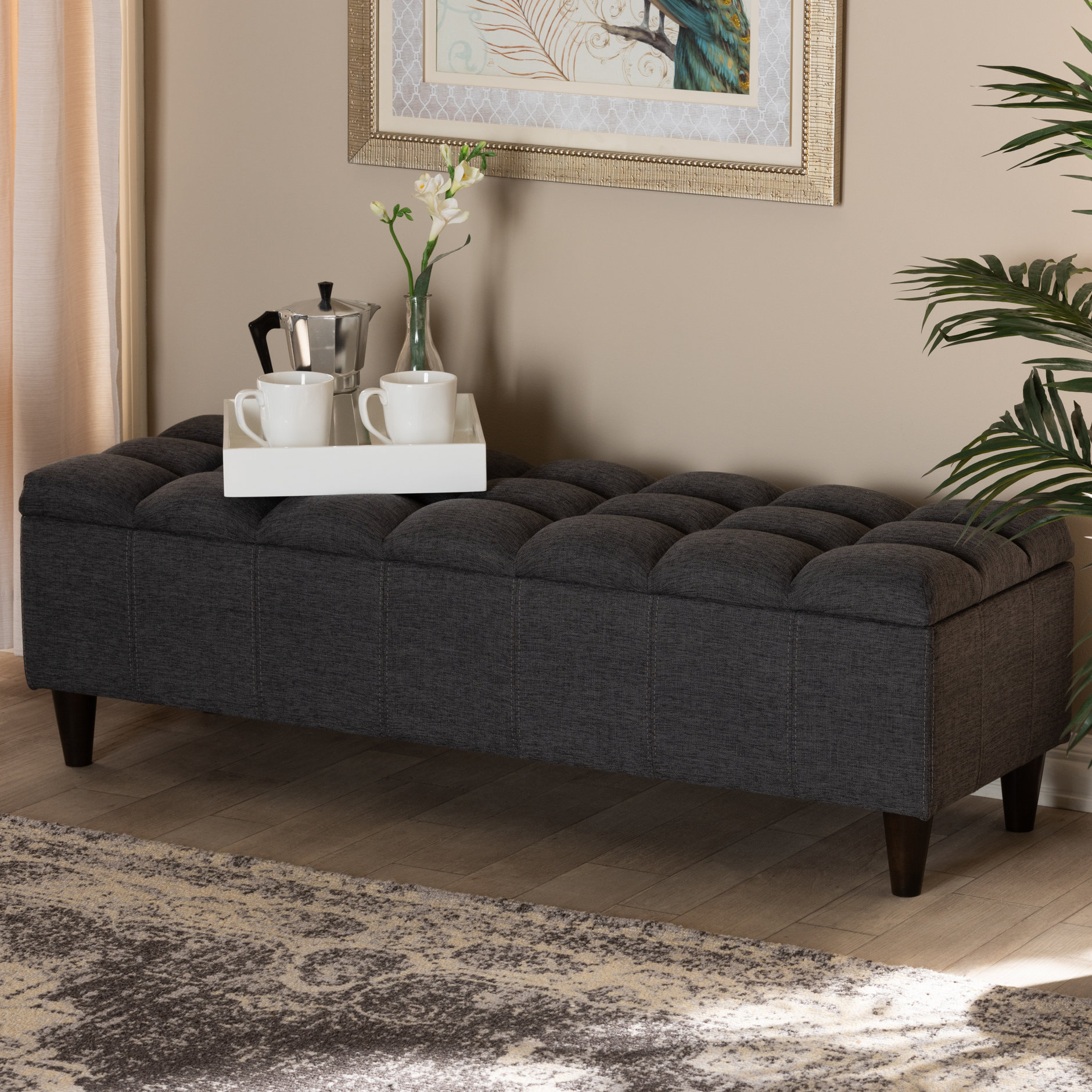 Quam Upholstered Storage Bench Quam Upholstered Storage Bench