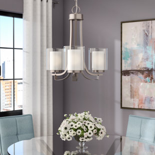 Go to store & view more images Demby 3-Light Shaded Chandelier by Ebern Designs
