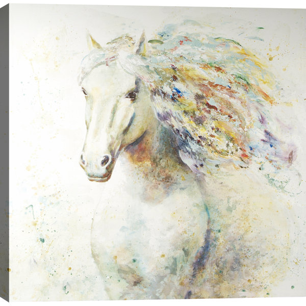Darby Home Co Colorful Horse I Wrapped Canvas Painting Print