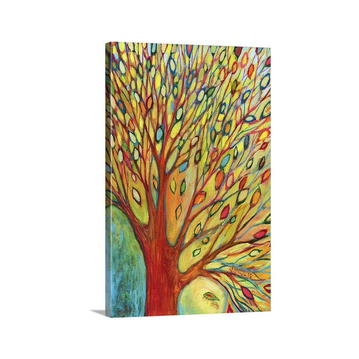 Red Barrel Studio Rainbow Tree In Autumn Painting Print On