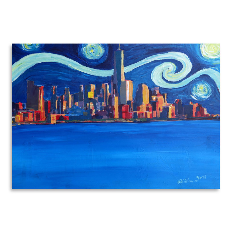 East Urban Home Starry Night In New York City Freedom Tower