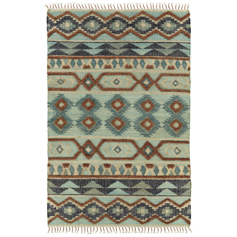 Millwood Pines Joleen Southwestern Handmade Tufted Jute Sisal Mint Area Rug Wayfair
