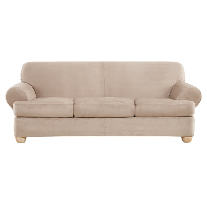 Ultimate Heavyweight Stretch Suede T Cushion Sofa Slipcover