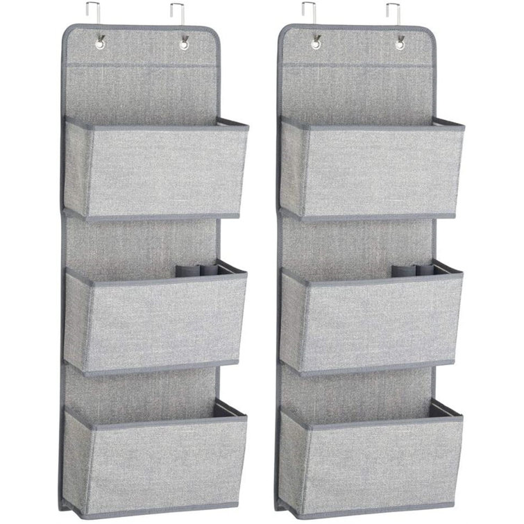Lfa Organisateur De Rangement Mural En Tissu Doux Suspendue 3 Grandes Poches Pour Chambre D Enfant Enfant Ou Chambre De Bebe Crochets Inclus Imprime Texture Paquet De 2 Gris Wayfair Ca