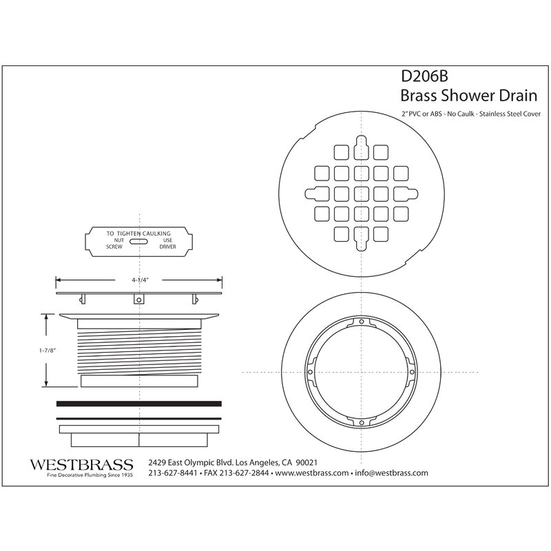 shower drain body