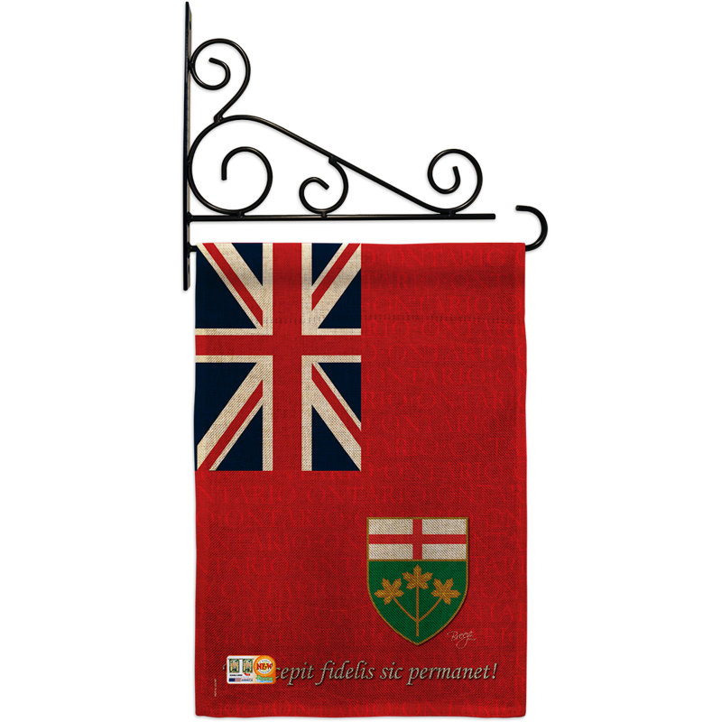 Breeze Decor Ontario Of The World Canada Provinces 2 Sided Burlap 19 X 13 In Flag Set Wayfair