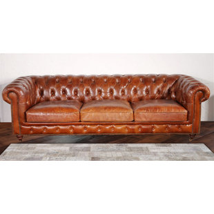 Chester Sofa Wayfair Chester Bay Leather Chesterfield Sofa