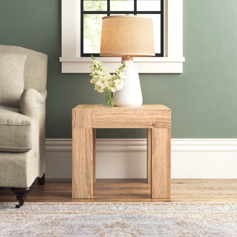 adams solid wood end table