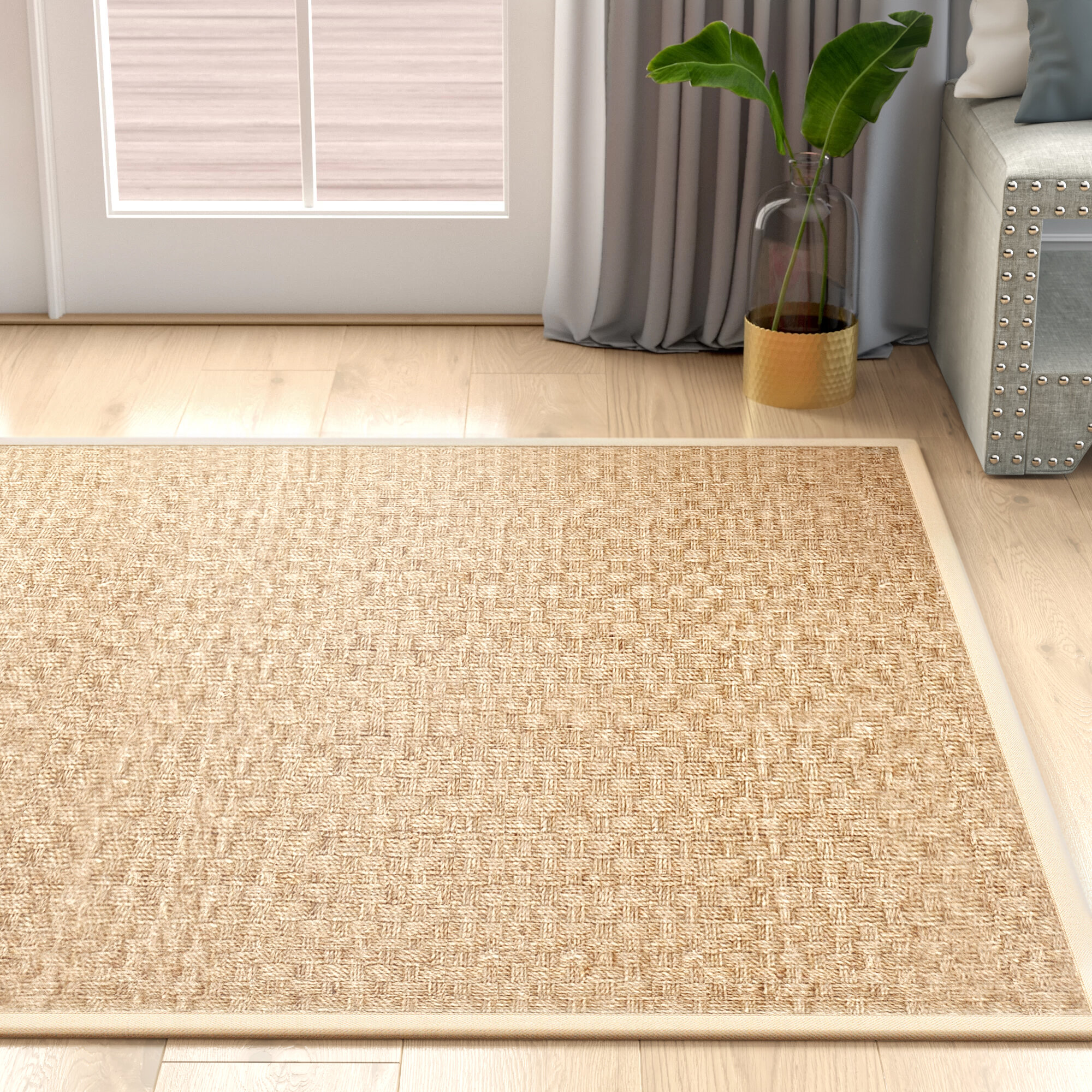 Richmond Bamboo Slat Seagrass Natural Area Rug Reviews Joss Main