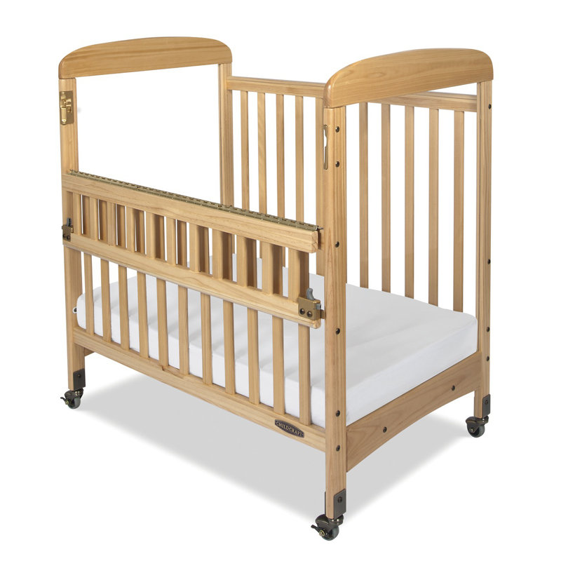 natural wood mini crib