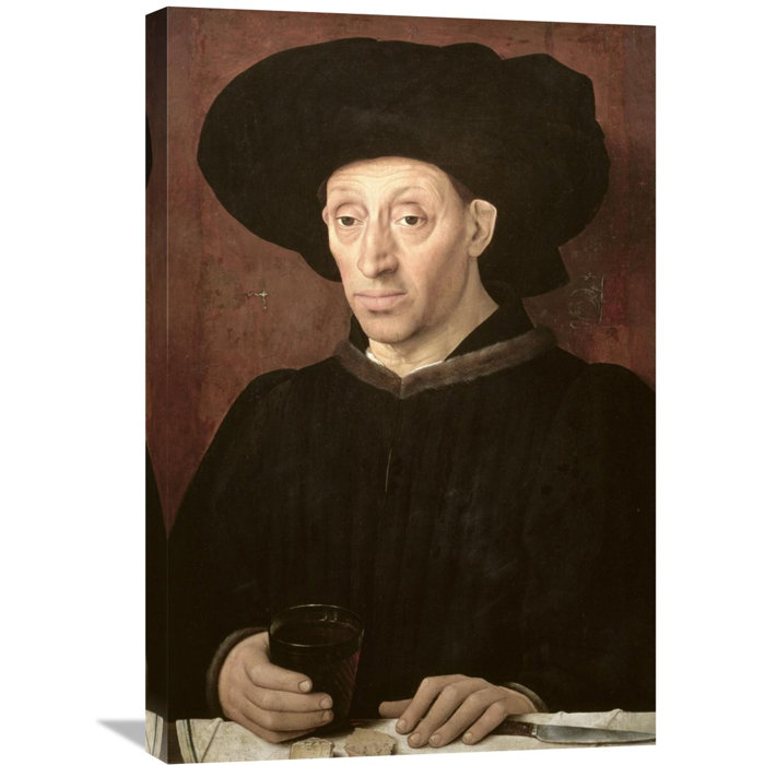 Global Gallery A Man With A Glass Of Wine Painting Print On