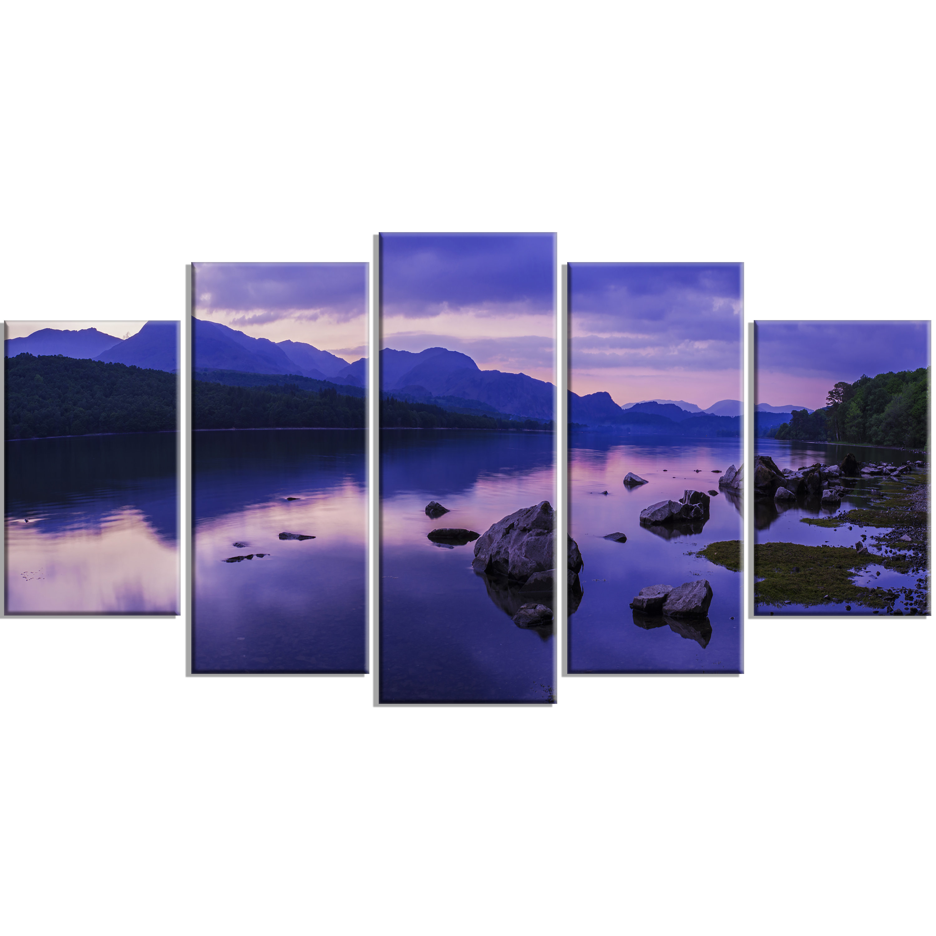 Designart Coniston Water In The Lake District 5 Piece Photographic Print On Wrapped Canvas Set Wayfair