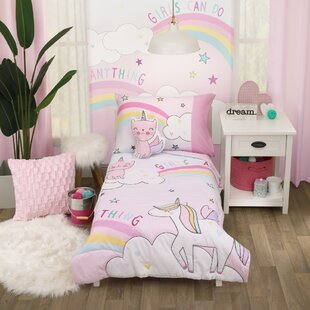 Grey Coral and Mint Woodland Arrow Print Girls 5 Piece Toddler Bedding Comforter Sheet Set 