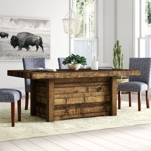 cardoza live edge unique slab dining table loon peak