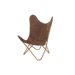 Go to store & view more images Bloomsbury Market Maultsby Cocoa Riveted Lounge Chair