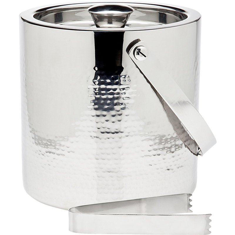Godinger Silver Art Co 2 Piece Hammered Ice Bucket Tong Set Reviews Wayfair
