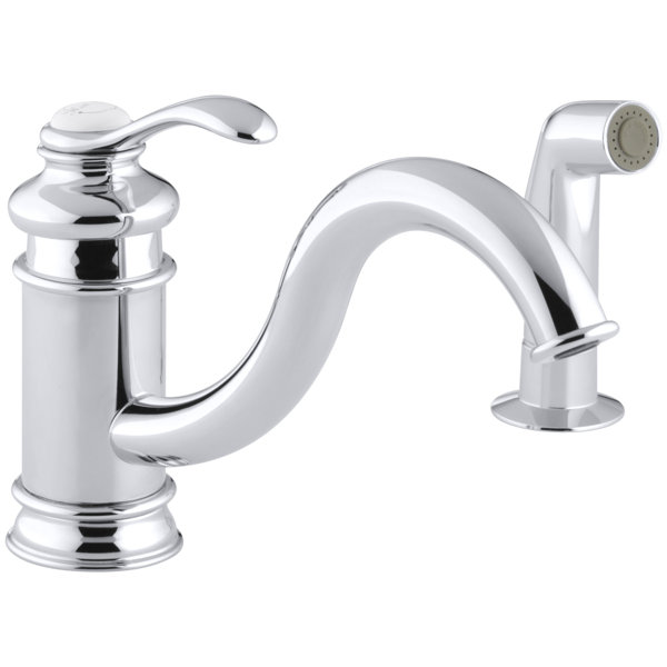 K-12176-BN,CP Kohler Fairfax Single Hole Kitchen Sink ...