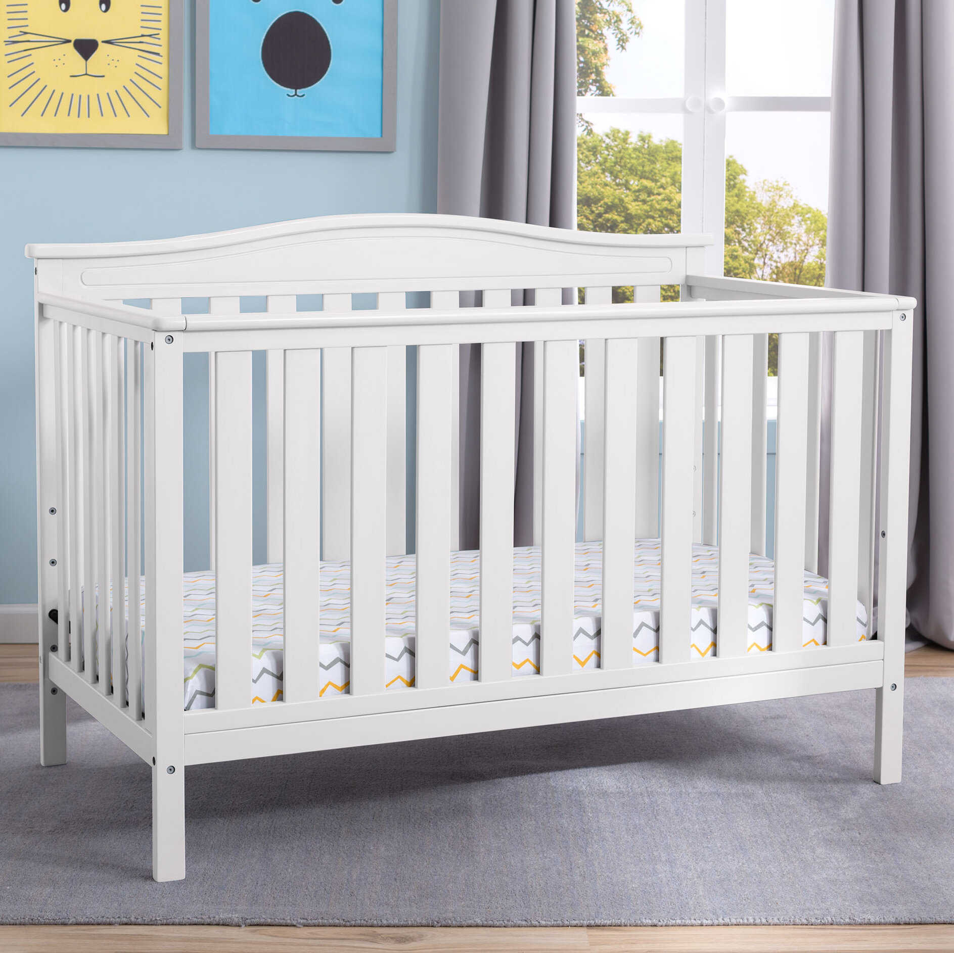 delta bianca white crib