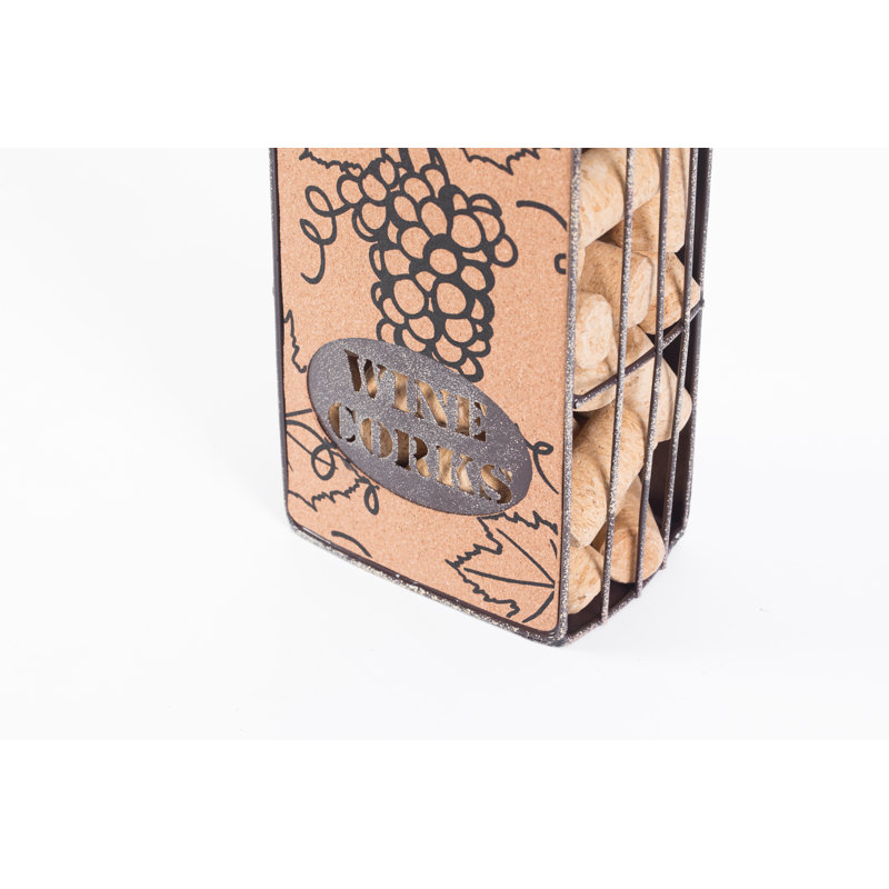Fleur De Lis Living Domingo Metal Bottle Shaped Wine Cork Holder