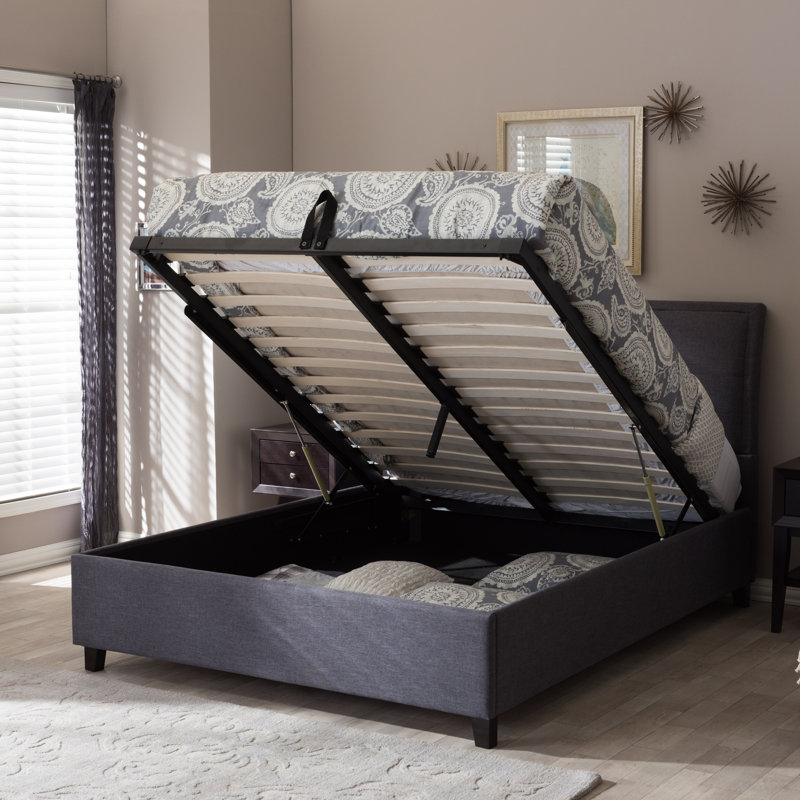 Latitude Run Mizuno Queen Upholstered Storage Platform Bed