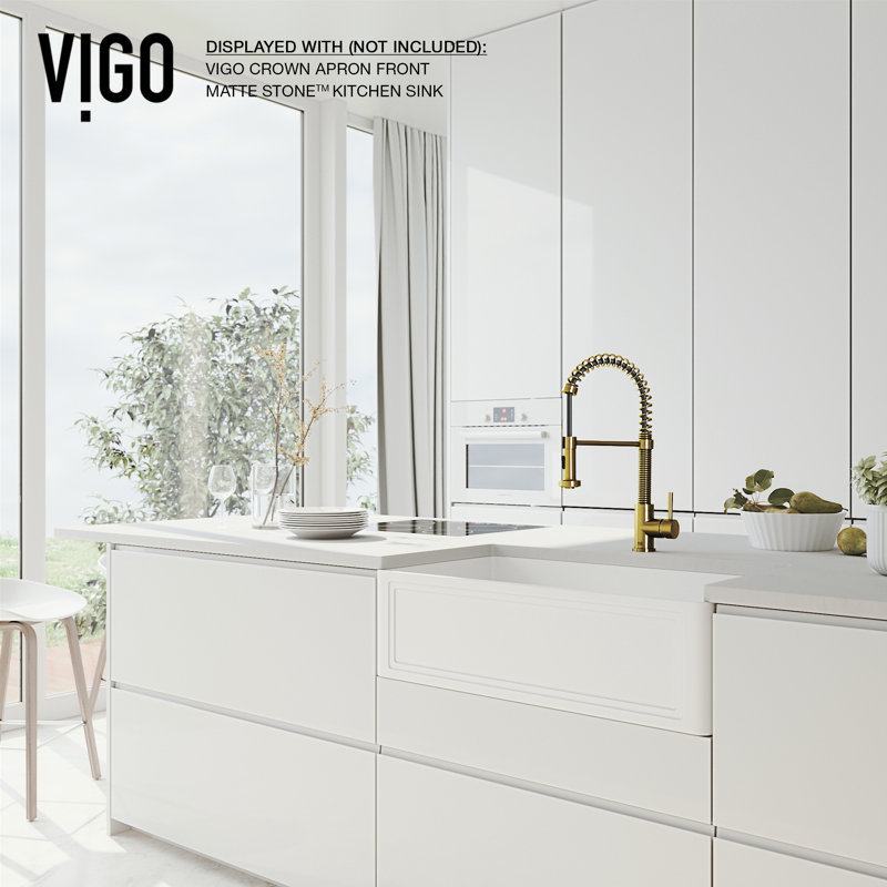 Vigo Edison Pull Down Single Handle Kitchen Faucet Reviews Wayfair