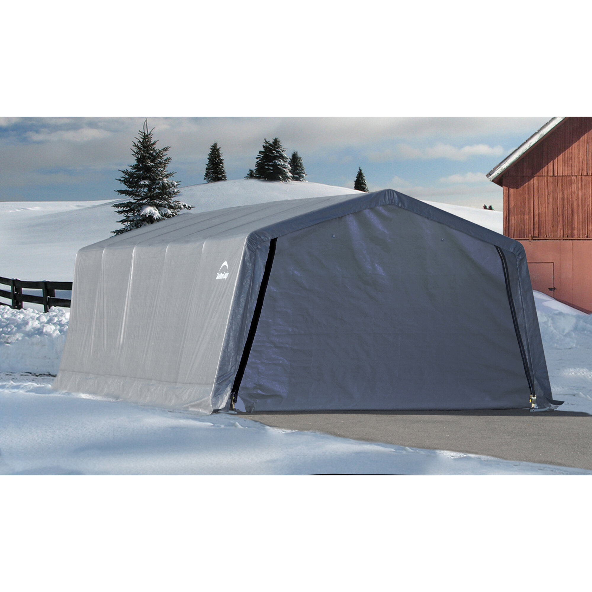 Shelterlogic 12 5 Ft X 20 Ft Garage Reviews Wayfair Ca