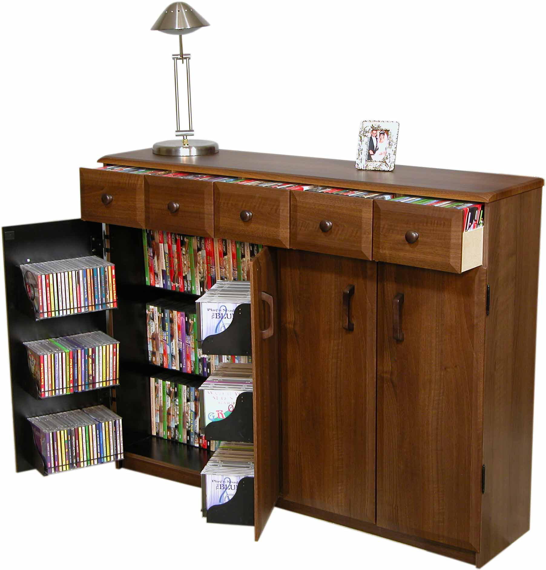 Red Barrel Studio Multimedia Cabinet With Library Style Drawers