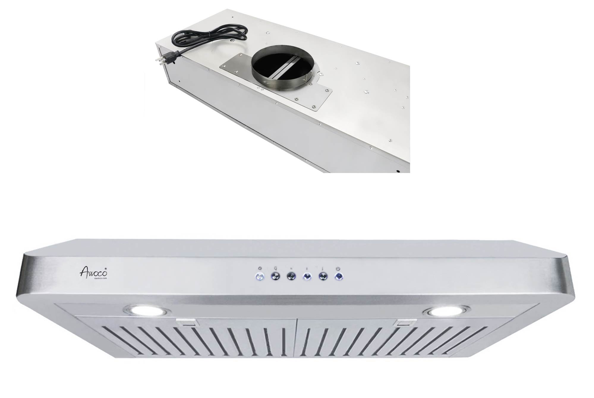 Awoco 30 Clic 900 Cfm Ducted Under Cabinet Range Hood Wayfair Awoco 30 Clic 900 Cfm Ducted Under