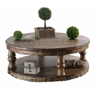 Hahn Solid Wood Floor Shelf Coffee Table With Storage By One Allium Way