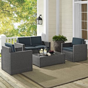 Palm Harbor 4 Piece Deep Seating Group with Cushion