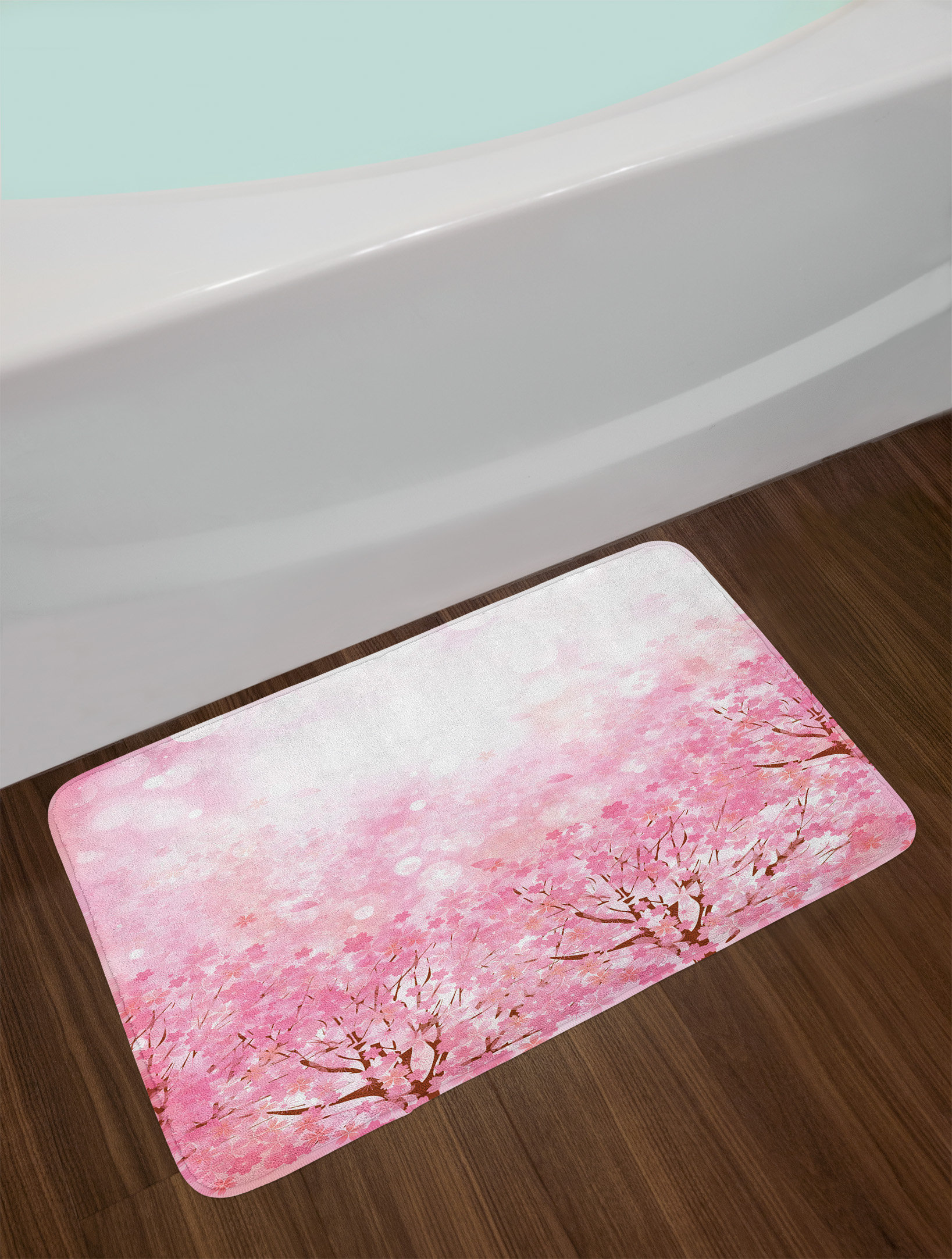 East Urban Home Anese Light Pink Bath Rug Wayfair