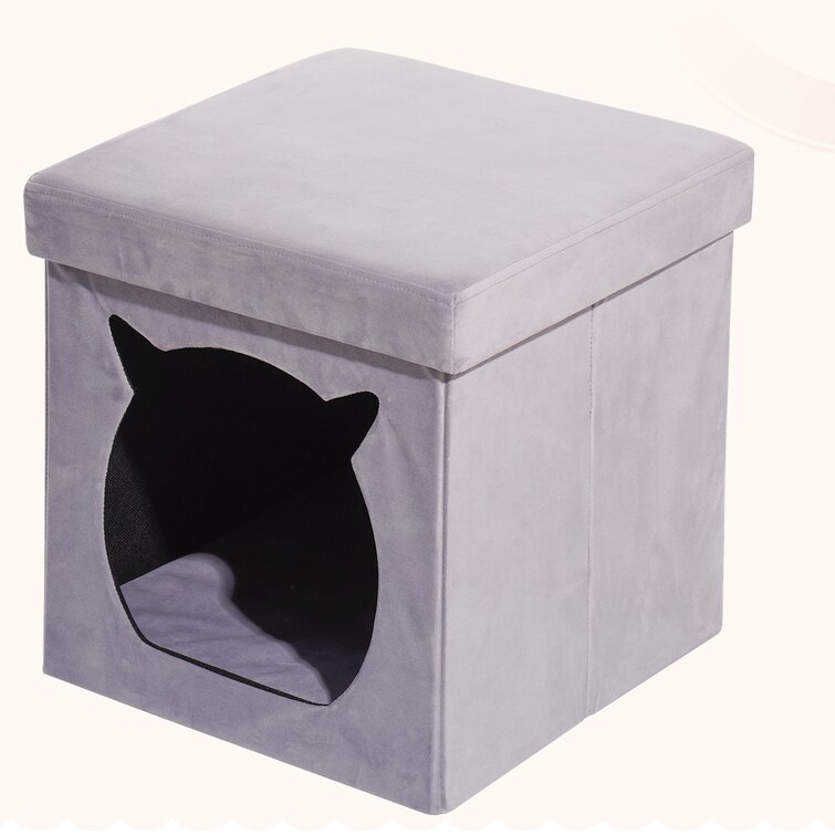 2x Relaxdays Ottoman Box Storage Cube with Removable.Lid 40x40x40,BEIGE !!! 