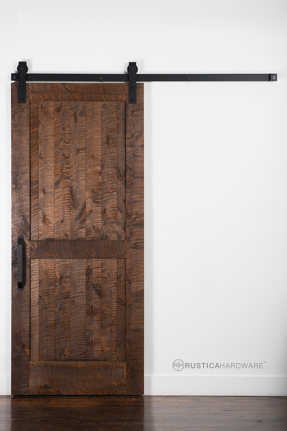 Rusticahardware Paneled Wood Finish Rockwell Barn Door With