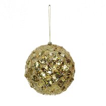 Admired By Nature Glitter Pearls Christmas Ornament Ball 6-pack Blue/Green 4 L x 4 H x 4 W 