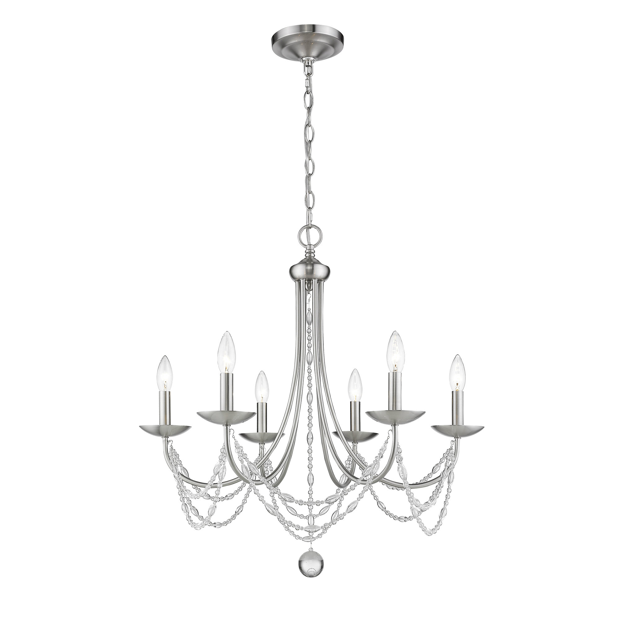 Nantucket 6 Light Candle Style Clic Traditional Chandelier Nantucket 6 Light Candle Style