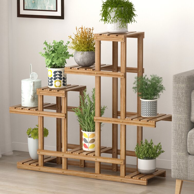 Arlmont & Co. Rectangular Multi-Tiered Bamboo Plant Stand & Reviews ...