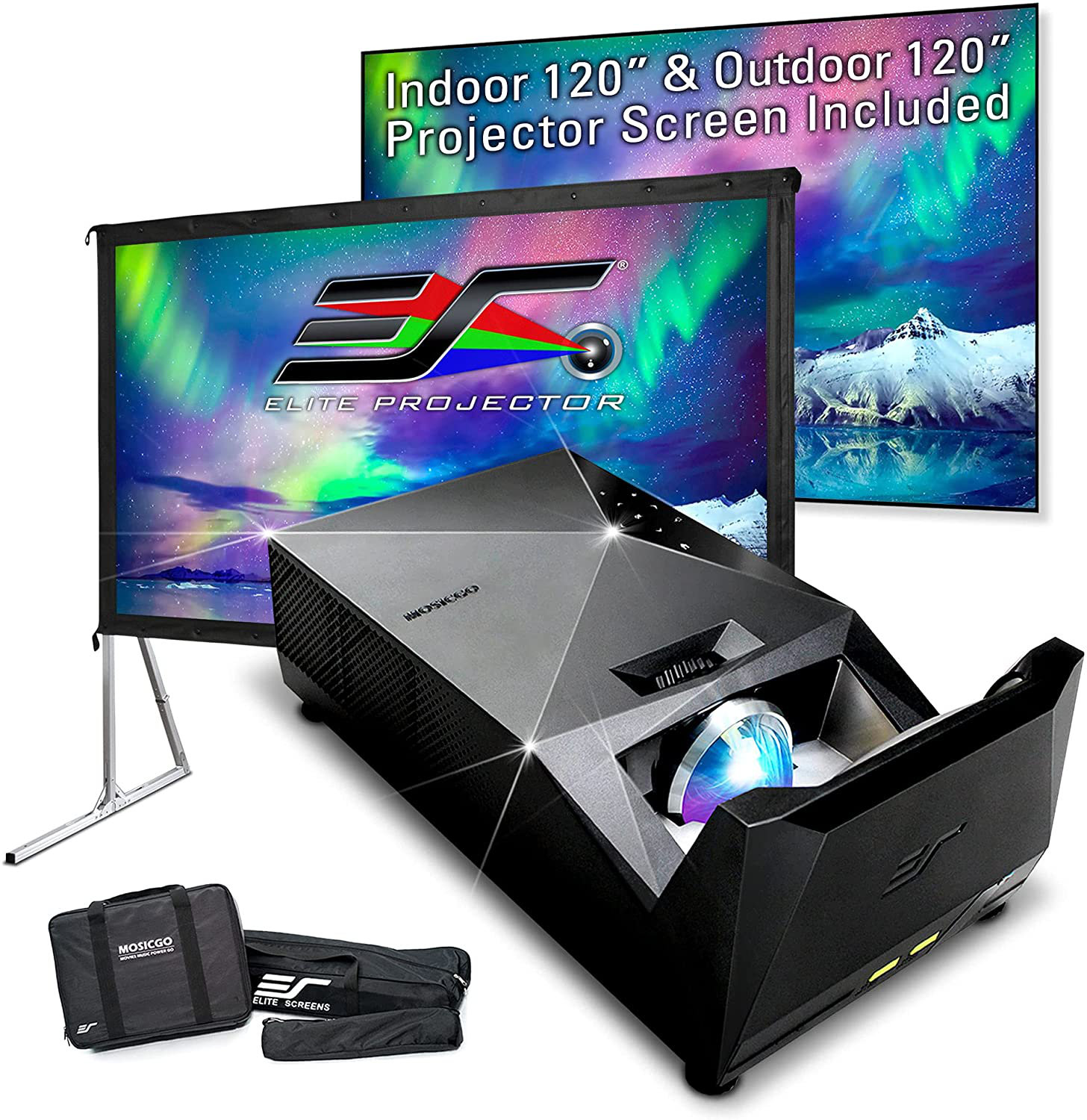 Eliteprojector Ultra Short Throw DLP Portable Projector IPX2 Water