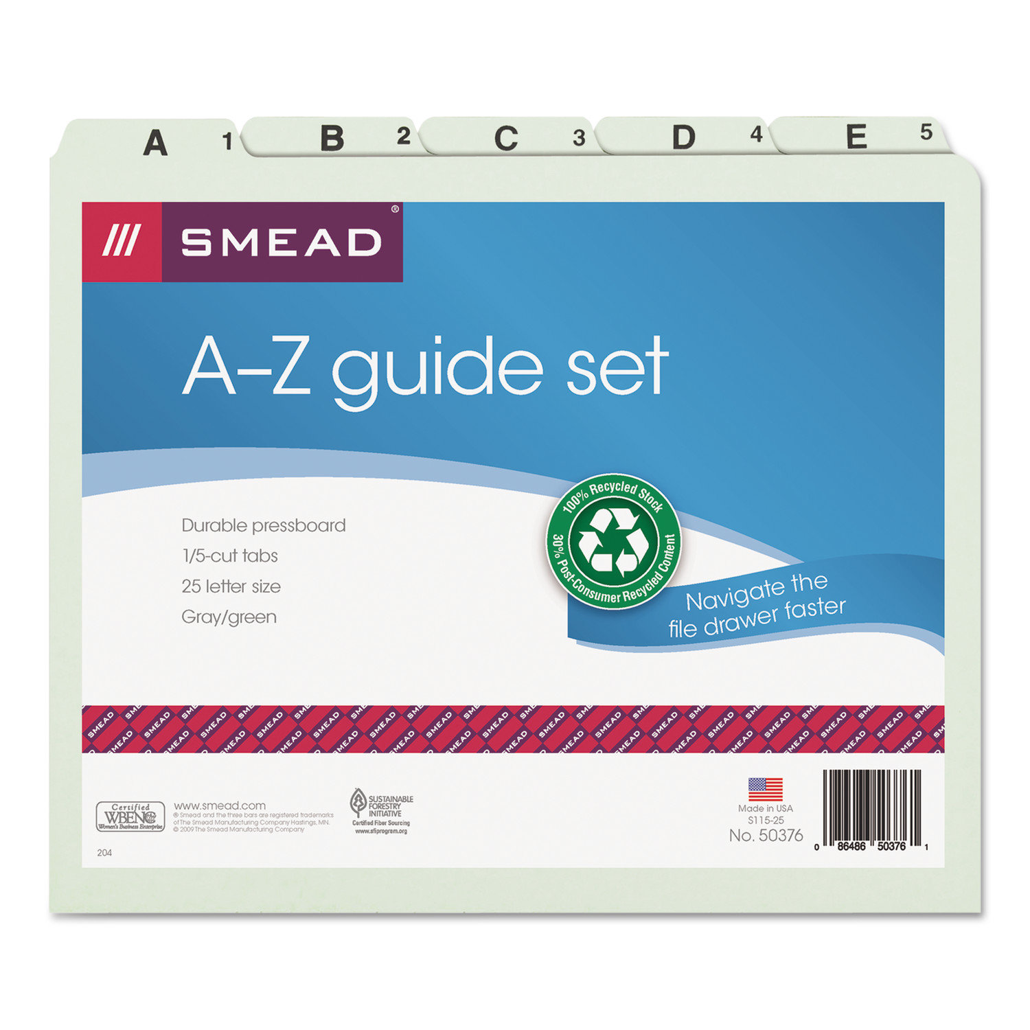 Smead Pressboard Alpha Recycled Top Tab File Guides 1 5 Tab 25 Set Reviews Wayfair