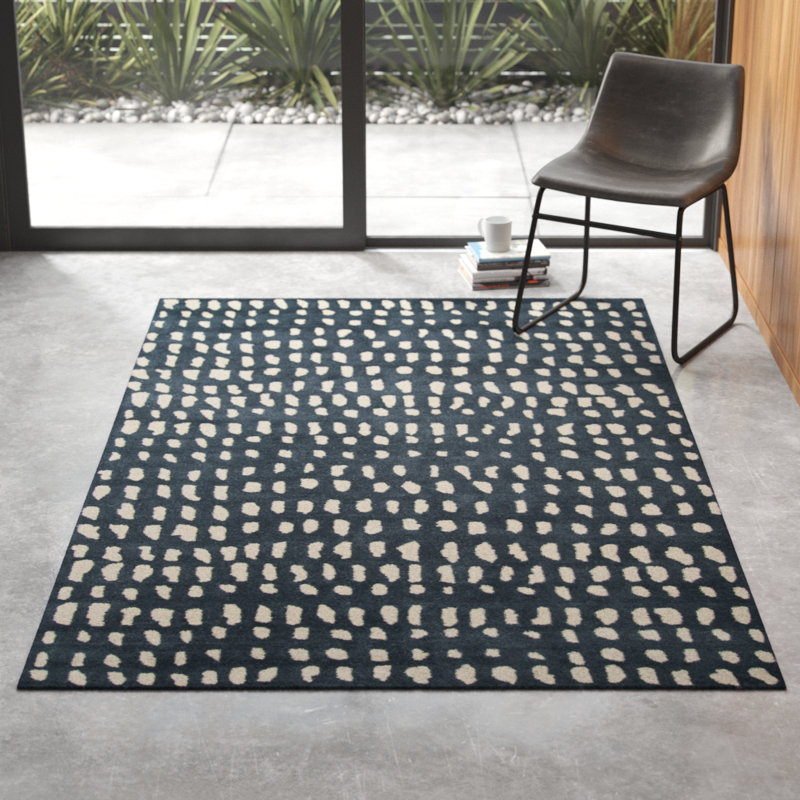 Delmar Abstract Handmade Tufted Wool Blue Ivory Area Rug Reviews Allmodern