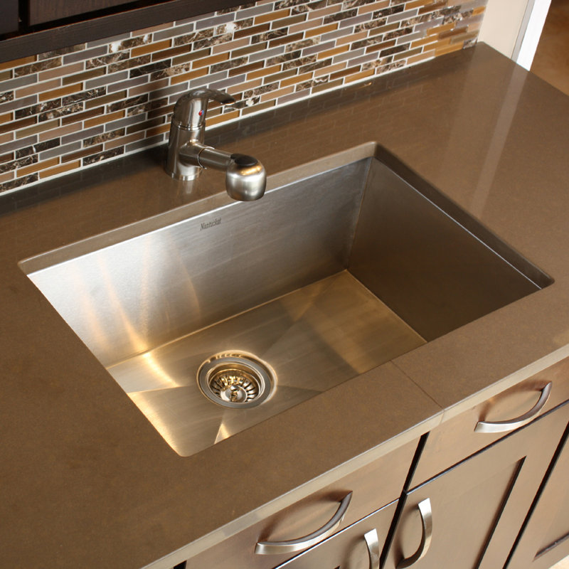 Nantucket Sinks Pro Series 28 X 18 Large Rectangle Stainless Steel Pro Series 28 X 18 Large Rectangle Stainless Steel Single Bowl Kitchen Sink