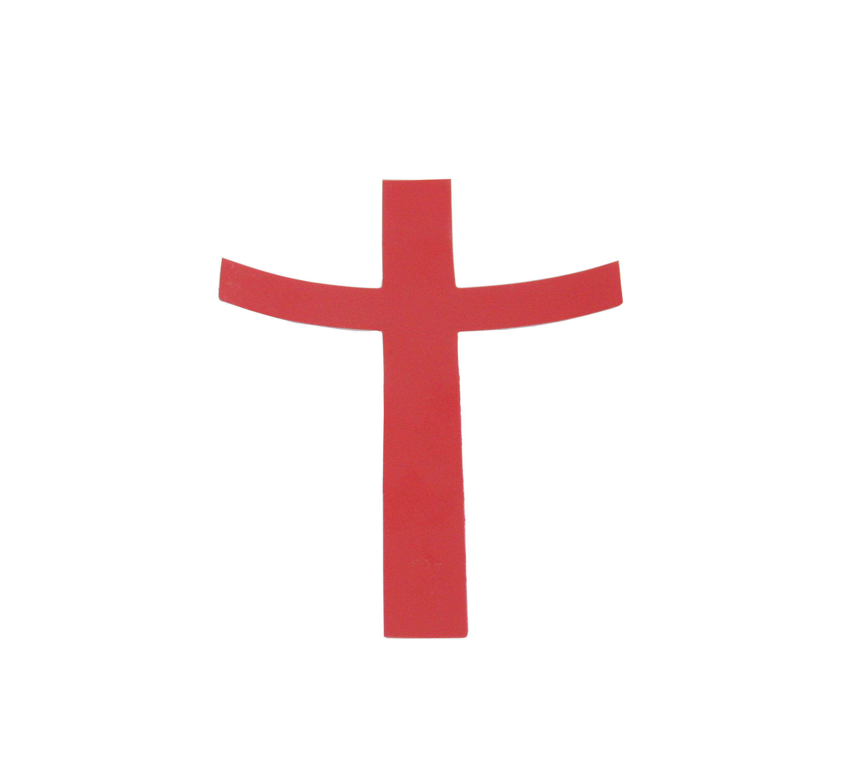 Trinx Red Christian Cross Church Logo Self Adhesive Wall Decal | Wayfair