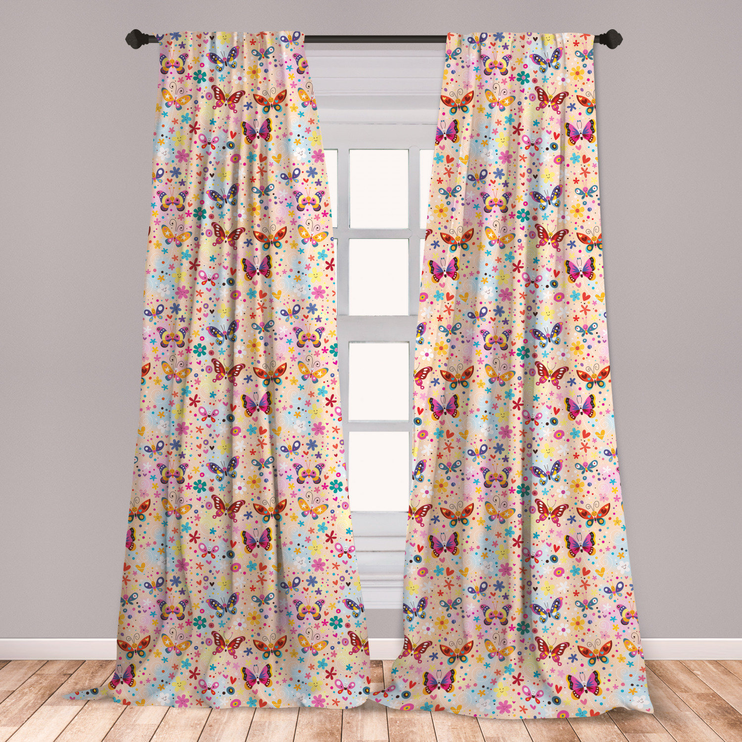 Ambesonne Baby Window Curtains Erflies Ish Kids Playroom Flowers Princess Nursery Cartoon Theme Lightweight Decorative Panels Set Of 2 Ambesonne Baby Window Curtains Erflies Ish Kids Playroom Flowers Princess Nursery Cartoon Theme Lightweight Decorative Panels Set Of 2