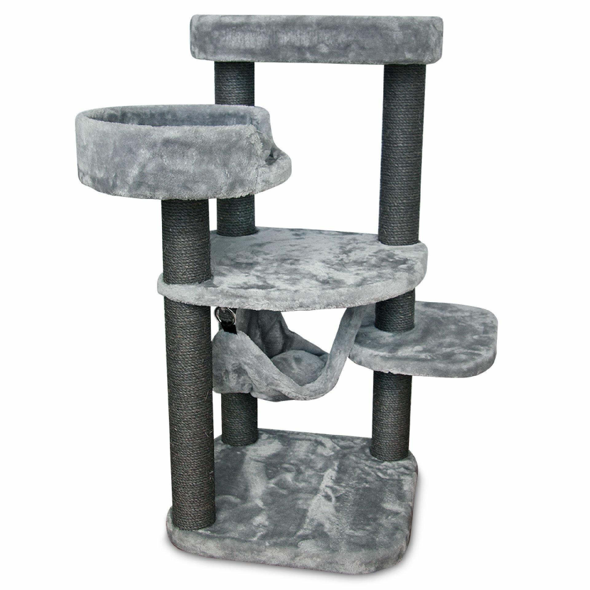 gray cat tower